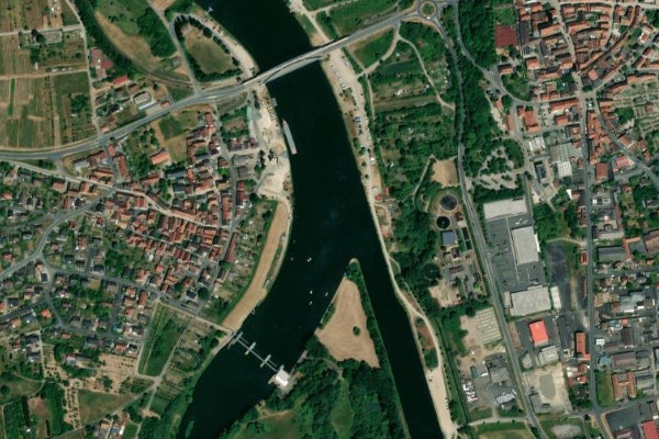 Image satellite des environs de Main (Volkach)