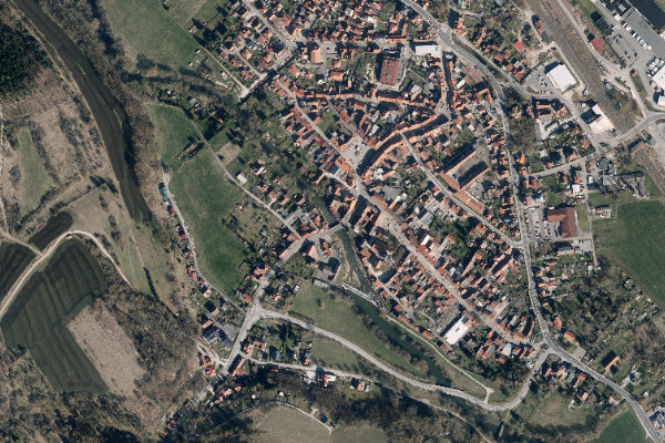 Image satellite des environs de Werra (Themar)