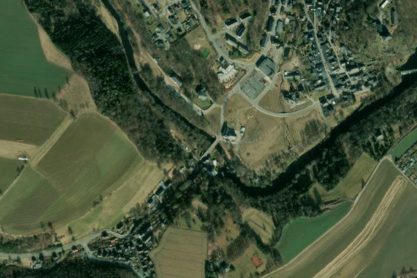 Image satellite des environs de Saale (Hirschberg)