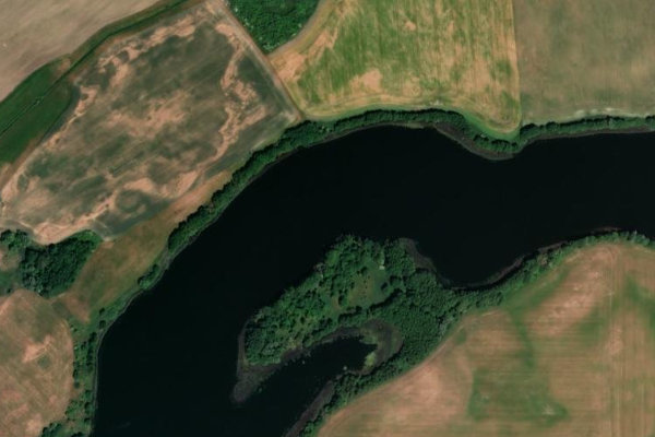 Image satellite des environs de Dolgener See (Dolgen am See)