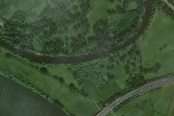 Image satellite des environs de Sieg (Troisdorf-Bergheim)