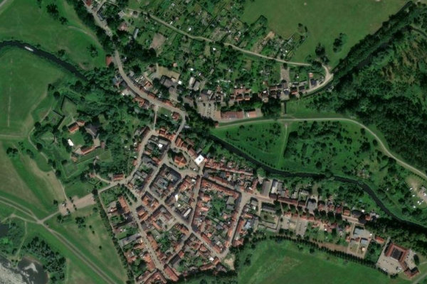 Image satellite des environs de Dove Elde (Dömitz)
