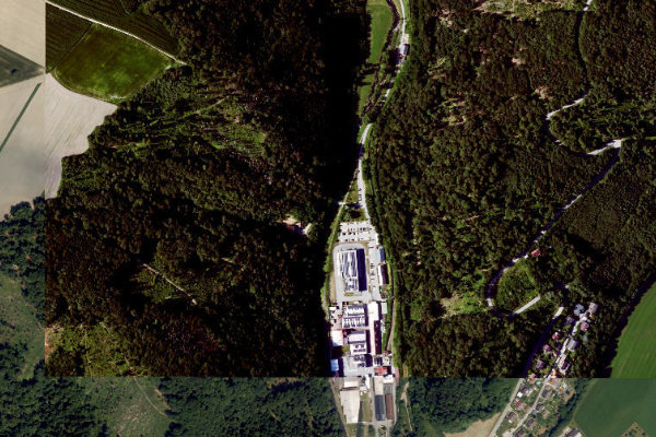 Image satellite des environs de Erlau