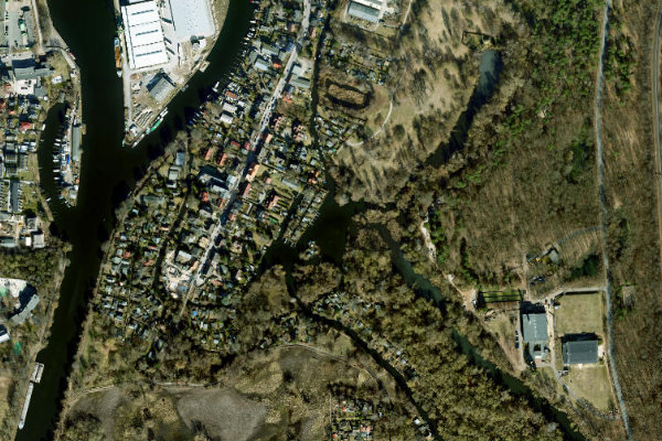 Image satellite des environs de Tiefwerder Wiesen