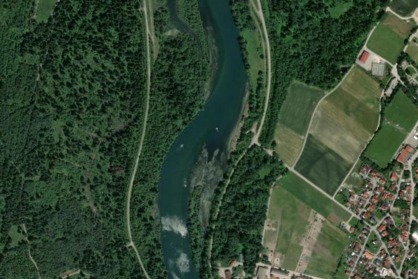 Image satellite des environs de Lechstaustufe 19/20 (Scheuring)