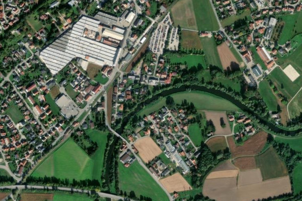 Image satellite des environs de Rott (Ruhstorf)