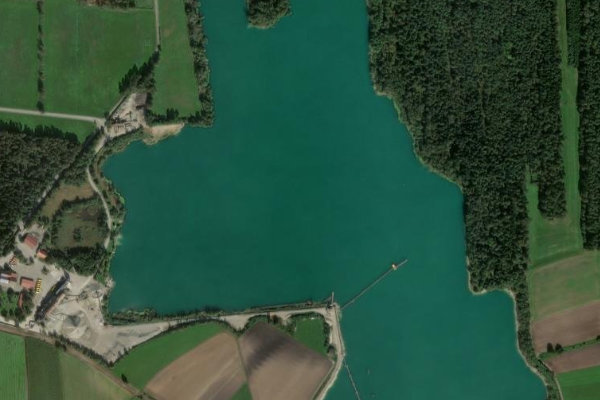 Image satellite des environs de Baggersee Sattenbeuren