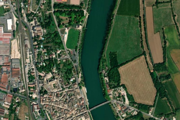 Image satellite des environs de Saône (Tournus)
