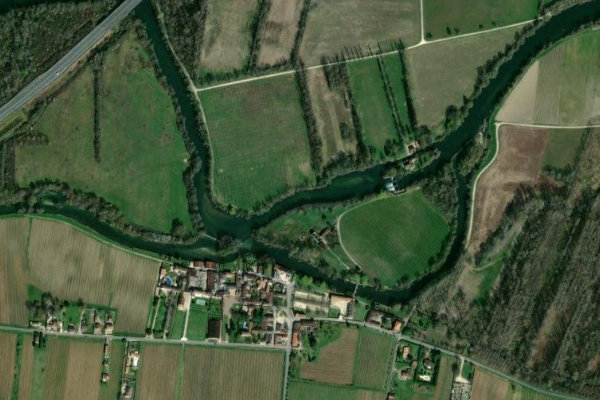Image satellite des environs de Charente à Jarnac