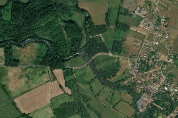 Image satellite des environs de l'Indre (Lignieres-De-Touraine)
