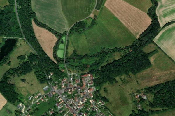 Image satellite des environs de L'Aisne (Chaudefontaine)