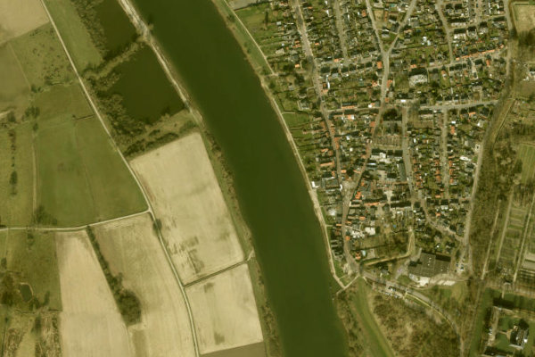 Image satellite des environs de Maas (Arcen)