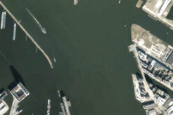Image satellite des environs de IJ (Amsterdam)