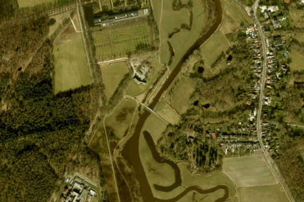 Image satellite des environs de Chaamsche Beek (Ginneken)