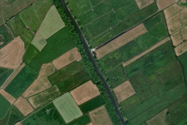 Image satellite des environs de Kanaal IeperIjzer (Noordschote)