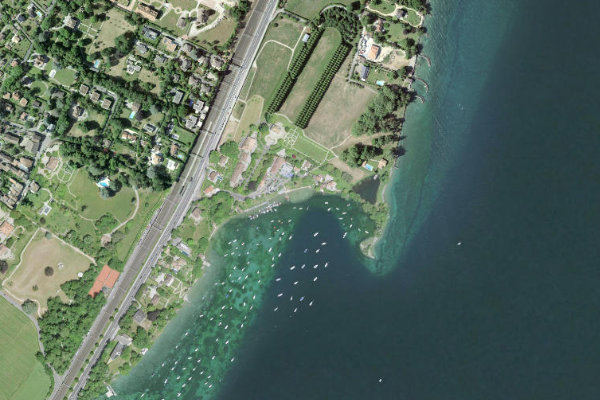 Image satellite des environs de Versoix (Bellevue)