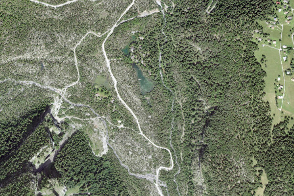 Image satellite des environs de Lac de Godey (Vétroz)