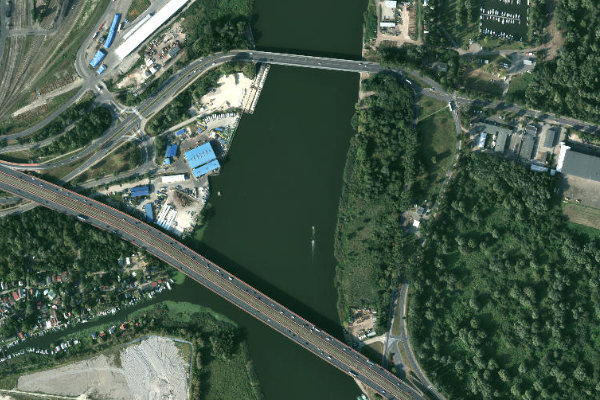 Image satellite des environs de Regalica (Szczecin)
