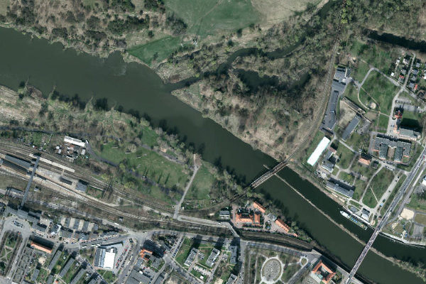 Image satellite des environs de Odra (Glogów)