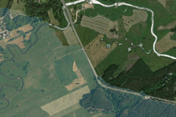Image satellite des environs de (Piotrkowski Moszczanka stream, Gmina Wolborz) (Kl