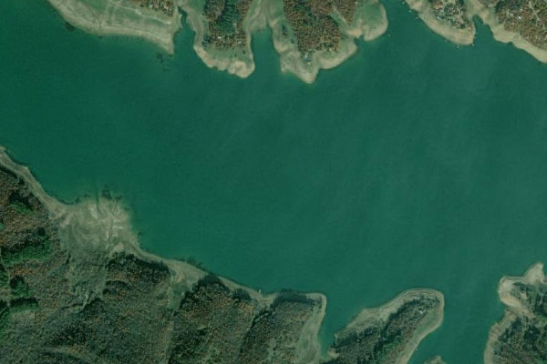 Image satellite des environs de Vodoča