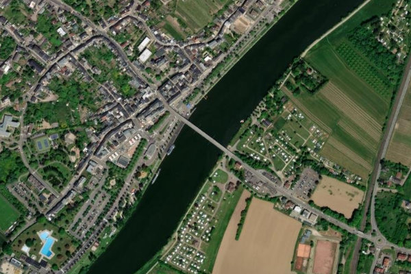 Image satellite des environs de Moselle – Remich (Remich–Nennig)