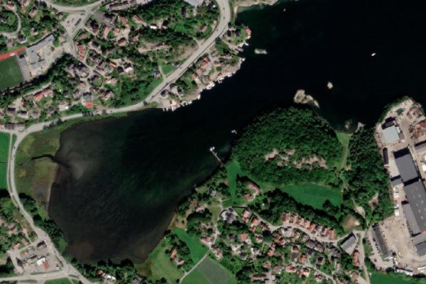 Image satellite des environs de Kjosbukta