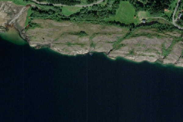 Image satellite des environs de Eidsvikneset