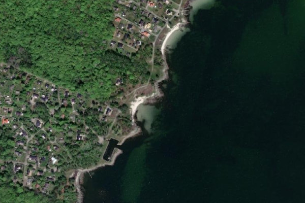 Image satellite des environs de Grönslätts båtförening