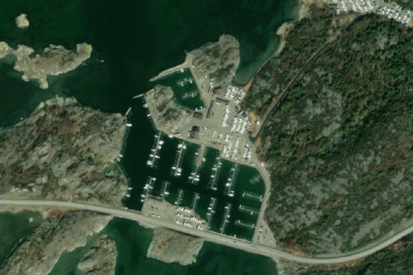 Image satellite des environs de Tjuvkil