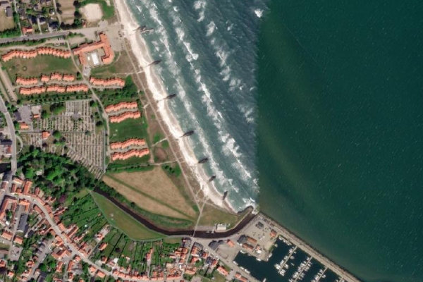Image satellite des environs de Sæby Havn