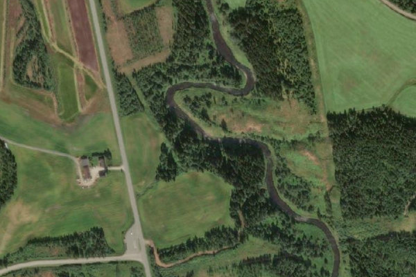 Image satellite des environs de Øysterelva