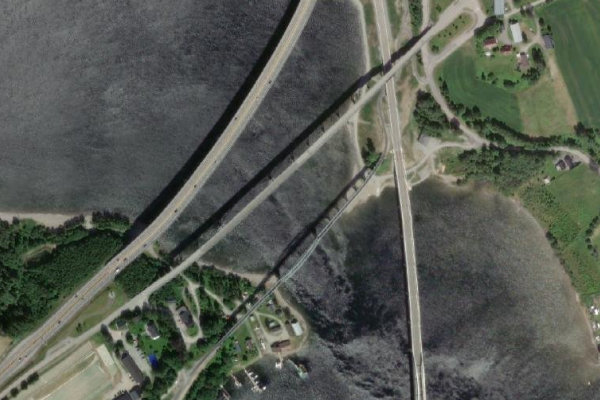 Image satellite des environs de Mjøsa – Vorma