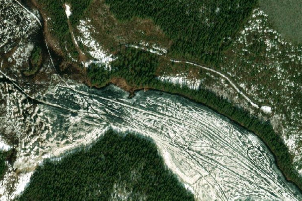 Image satellite des environs de Holsträsket