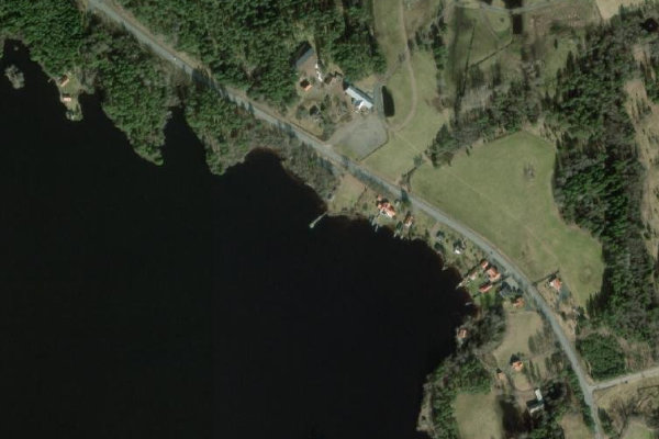 Image satellite des environs de Rosjön