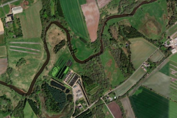 Image satellite des environs de Skjern Å