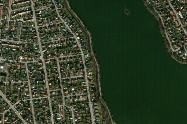 Image satellite des environs de Harrestrup Å