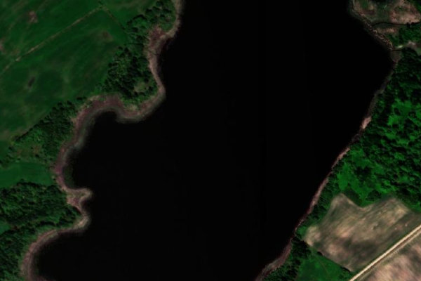 Image satellite des environs de Križutu ezers