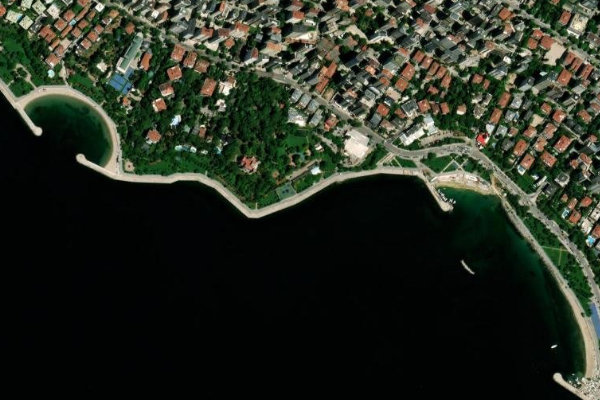 Image satellite des environs de Dalyan Parkı