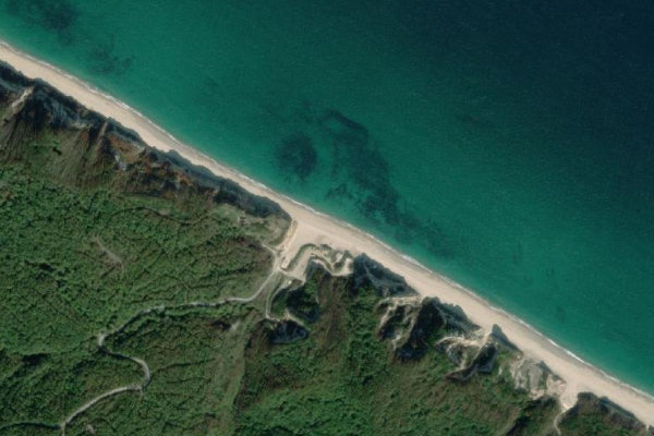 Image satellite des environs de Evcik Plajı