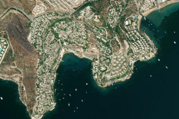 Image satellite des environs de Aktur D Plajı