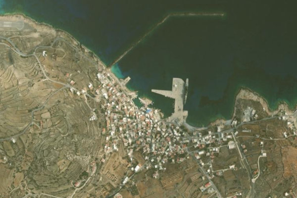 Image satellite des environs de Fry Kasos