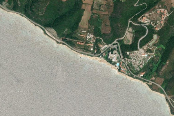 Image satellite des environs de Skála
