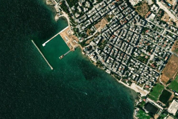 Image satellite des environs de Néa Kríni