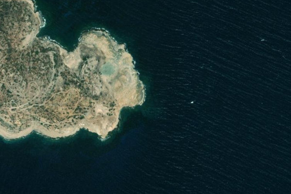 Image satellite des environs de Ákra Stenó