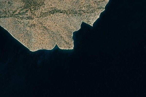 Image satellite des environs de Ákra Panagía
