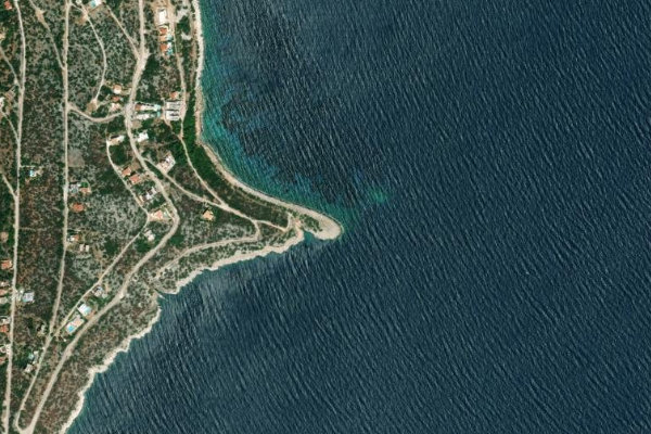 Image satellite des environs de Psilós Kávos