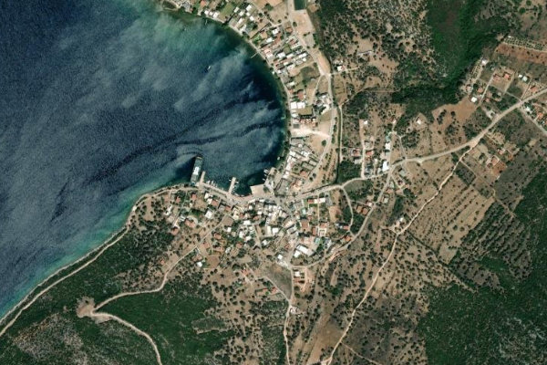 Image satellite des environs de Panagía