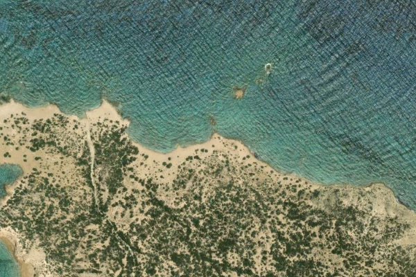 Image satellite des environs de Ákra Áyios Ioánnis