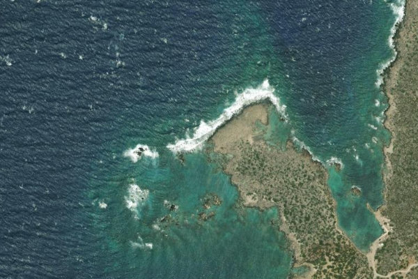 Image satellite des environs de Ákra Xeóskalo